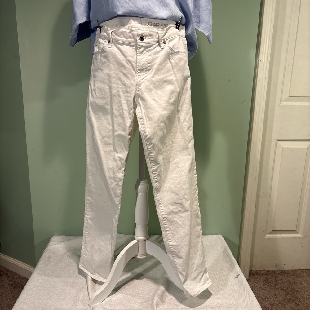 Women’s Gap1969 White Straight-Leg Jeans size 30R/10